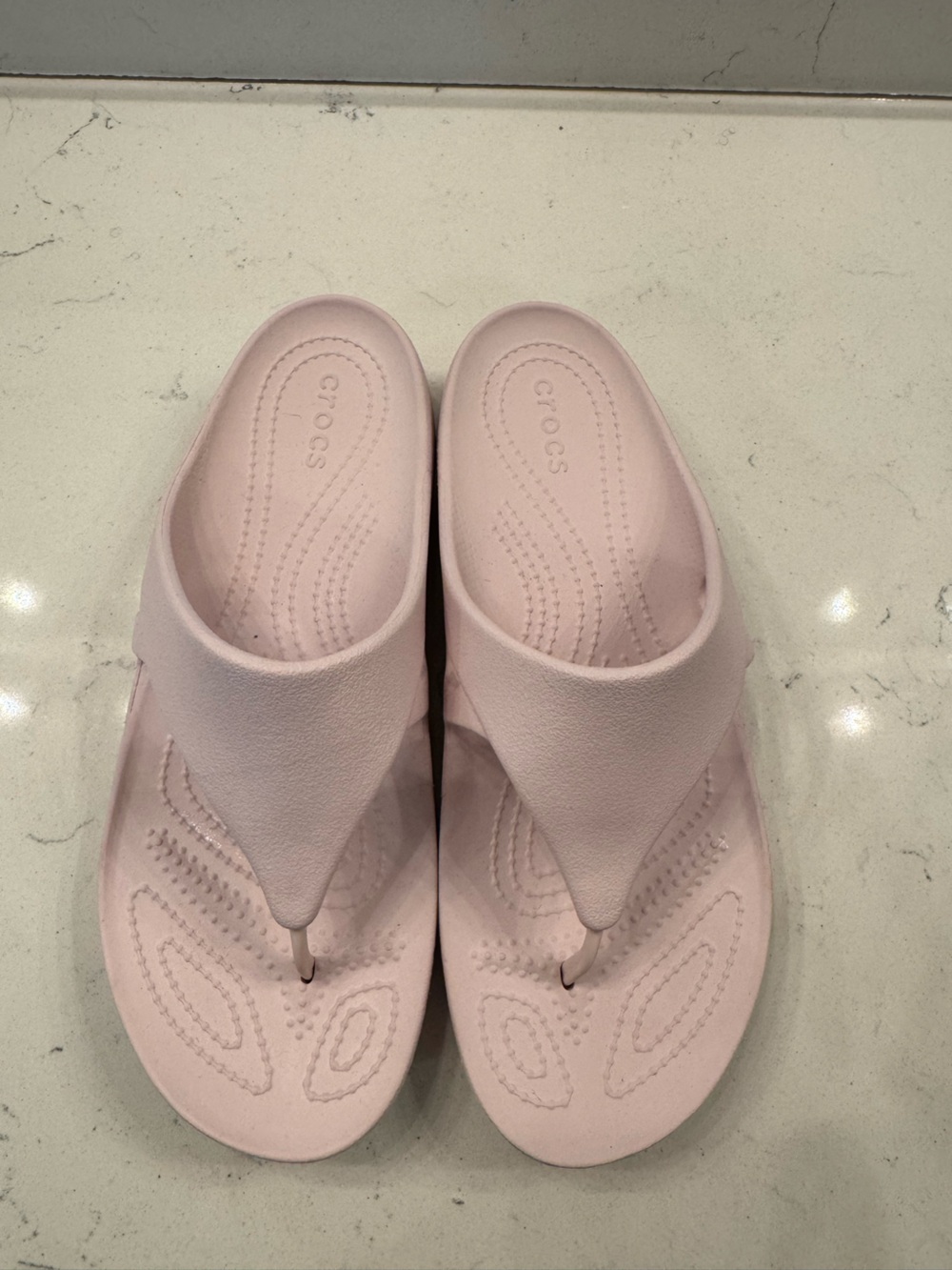 CROCS Women's Light Pink Paddle Thong Sandals